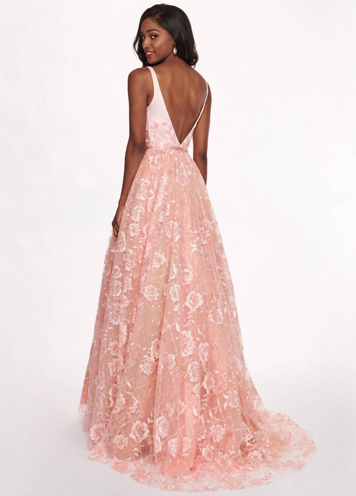 Style 1-977672132-238 RACHEL ALLAN Size 12 Prom Pink Floor Length Maxi on Queenly
