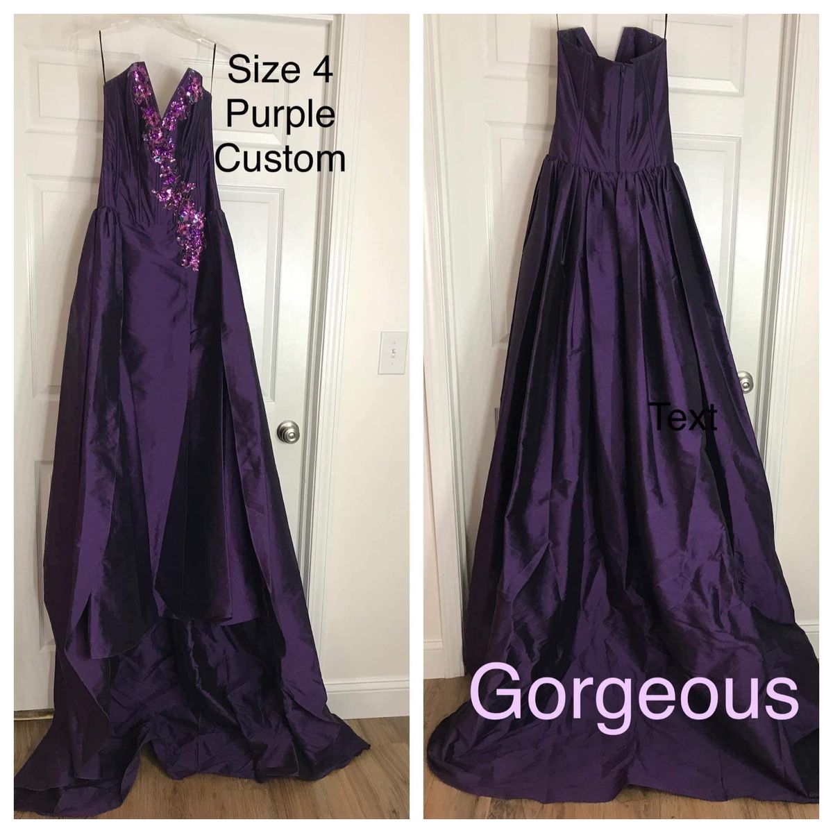 Fernando Wong Size 4 Prom Strapless Purple Dress With Train on Queenly