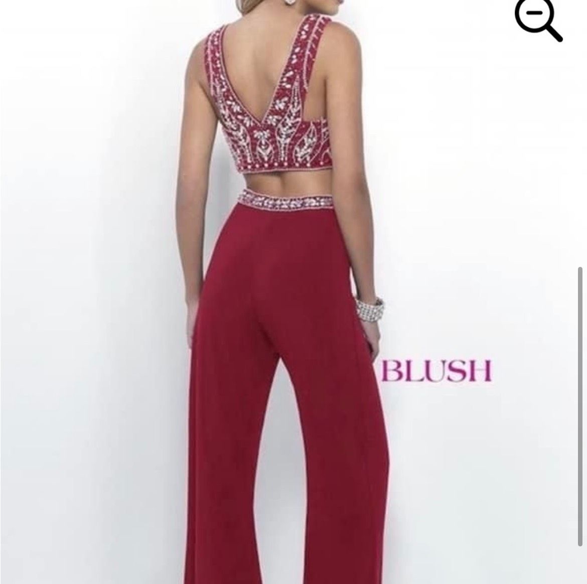 Blush Prom Size 4 Prom Halter Red Formal Jumpsuit on Queenly