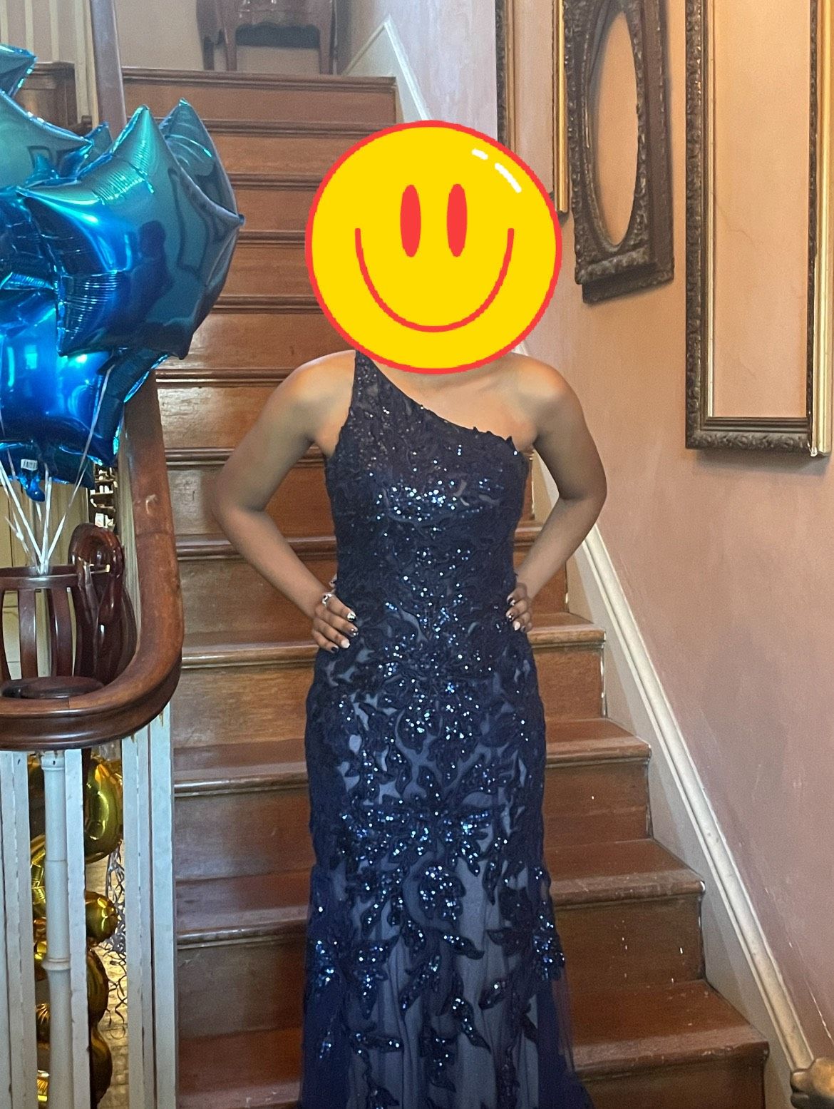 Size 4 Prom One Shoulder Blue Mermaid Dress on Queenly