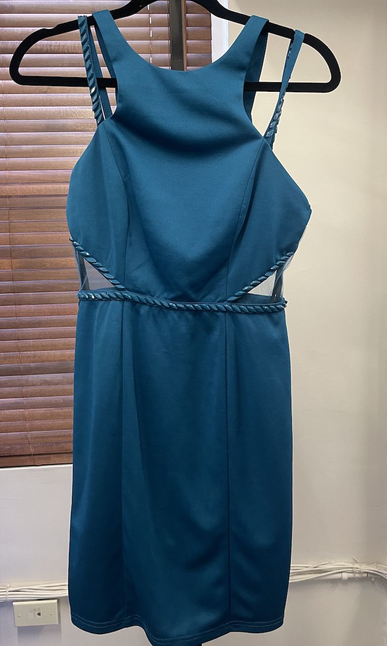 Style 8200 Minuet Size 4 Blue Cocktail Dress on Queenly