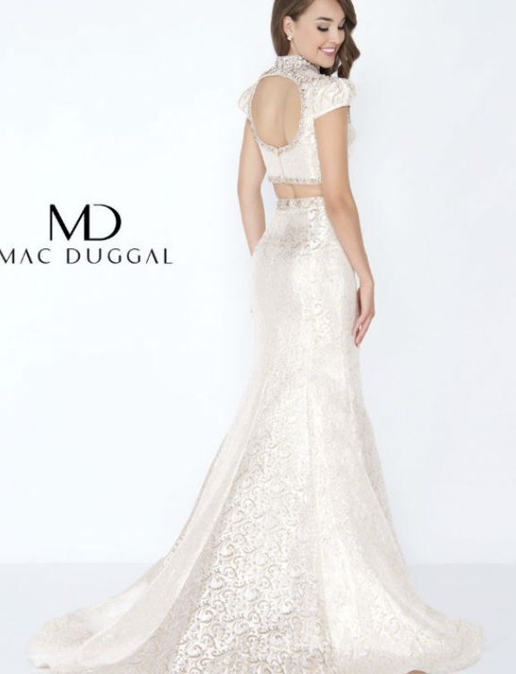 Style 12313 Mac Duggal Size 0 Gold Mermaid Dress on Queenly