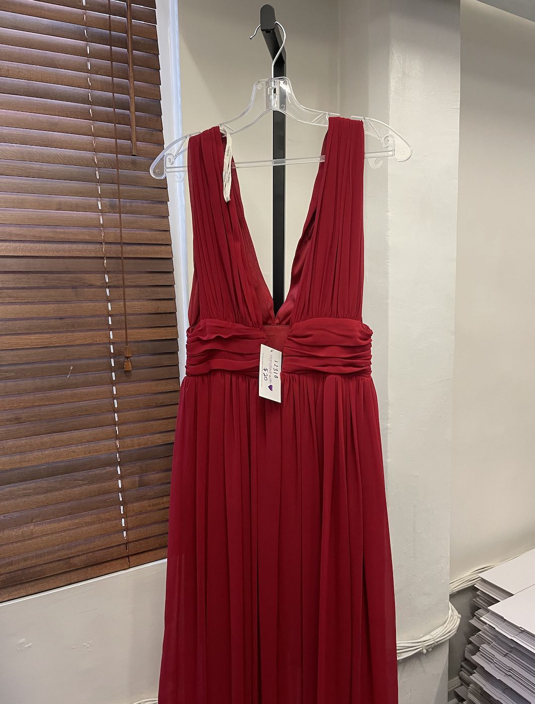 Style 12310 Soieblu Size S Red Floor Length Maxi on Queenly