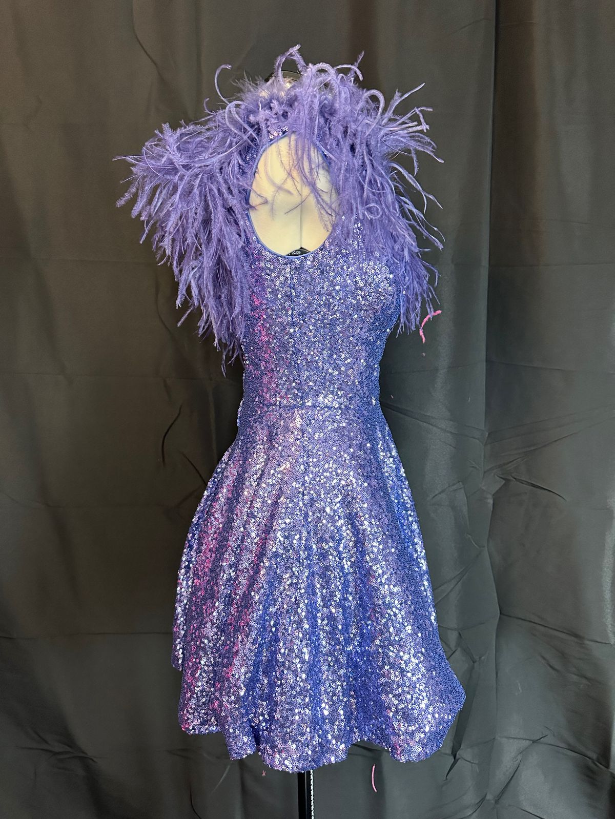 Style 55103 Sherri Hill Size 0 One Shoulder Purple Cocktail Dress on Queenly
