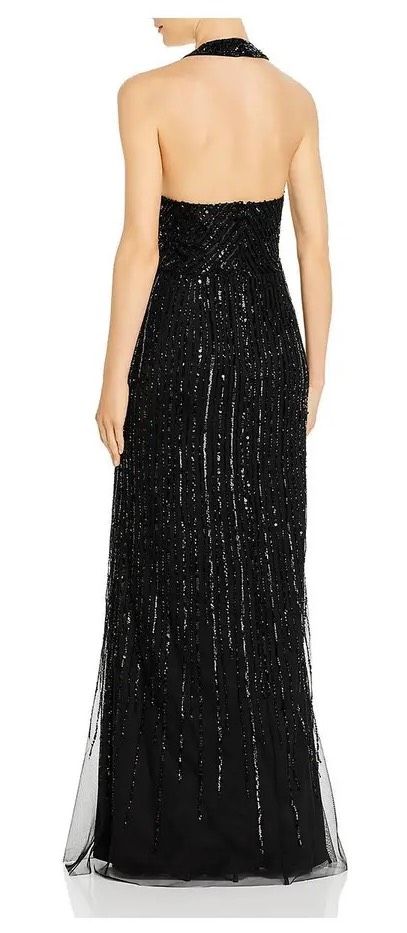 Style ap1e205831 Adrianna Papell Size 8 Prom Strapless Black Mermaid Dress on Queenly