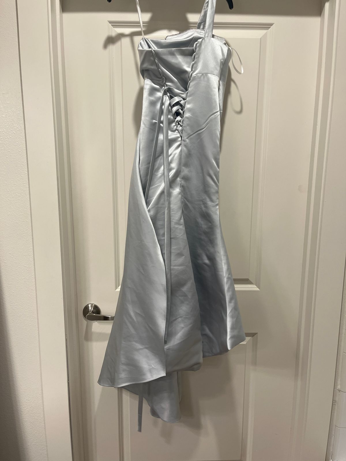 Custom Girls Size 7 Pageant One Shoulder Silver Floor Length Maxi on Queenly