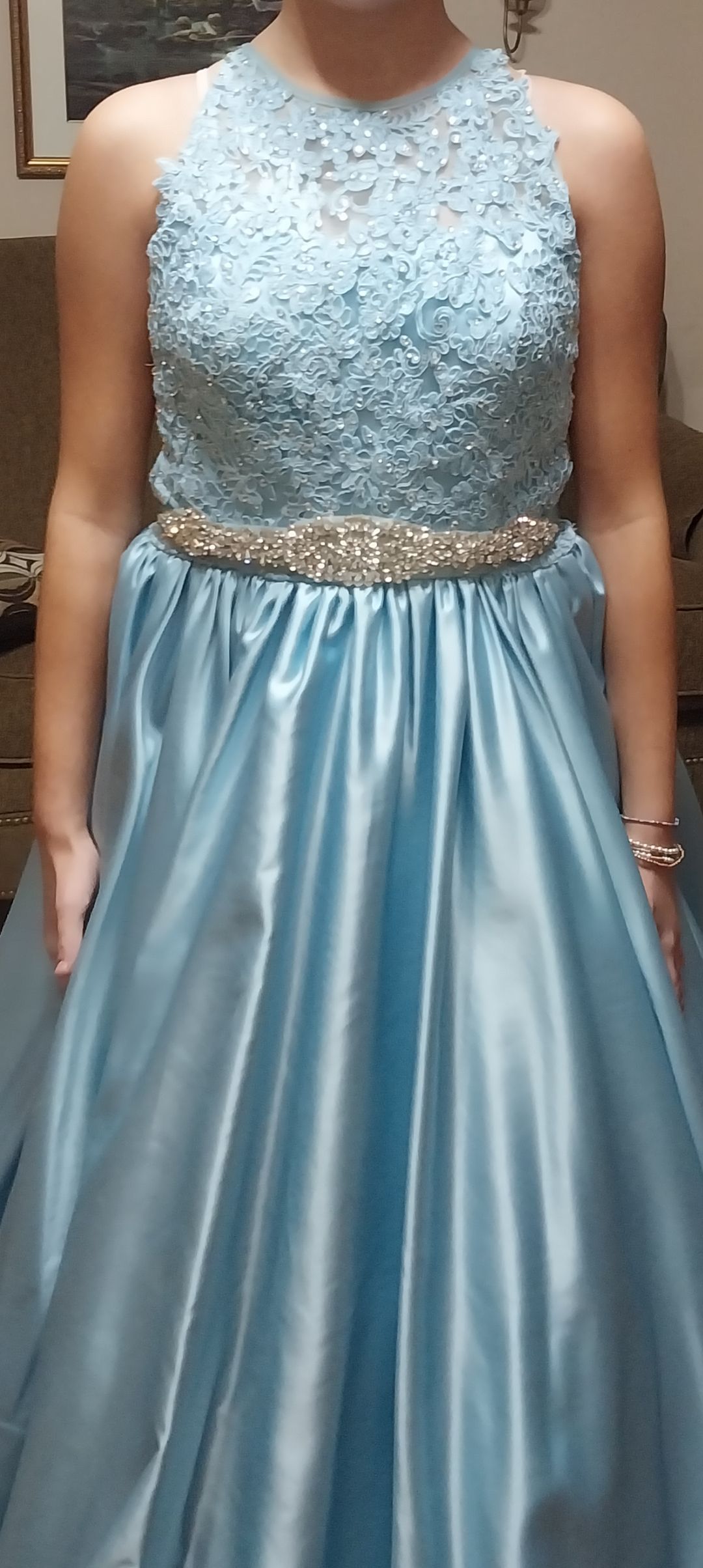 Sherri Hill Size 6 Pageant Blue Ball Gown on Queenly