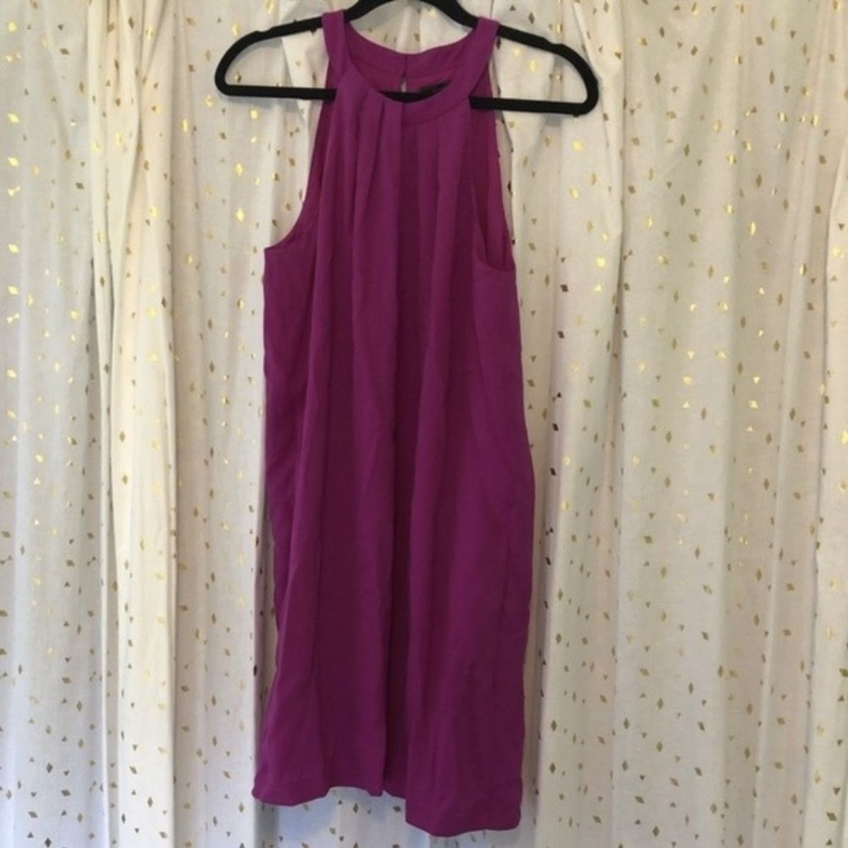 BCBG Size S High Neck Hot Pink Cocktail Dress on Queenly