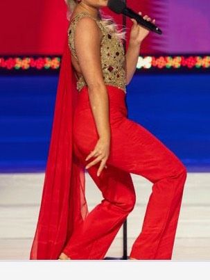 Rachel Allan Size 4 Pageant Plunge Red Formal Jumpsuit on Queenly