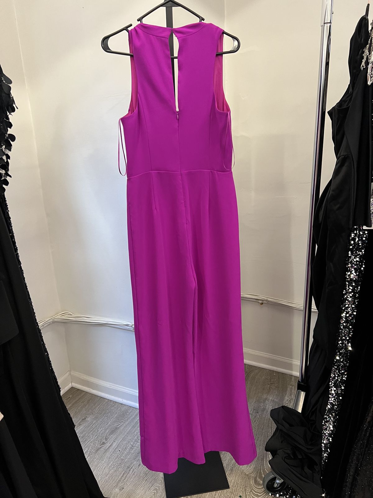 Style 3600 Adelyn Rae Size M Wedding Guest Pink Formal Jumpsuit on Queenly
