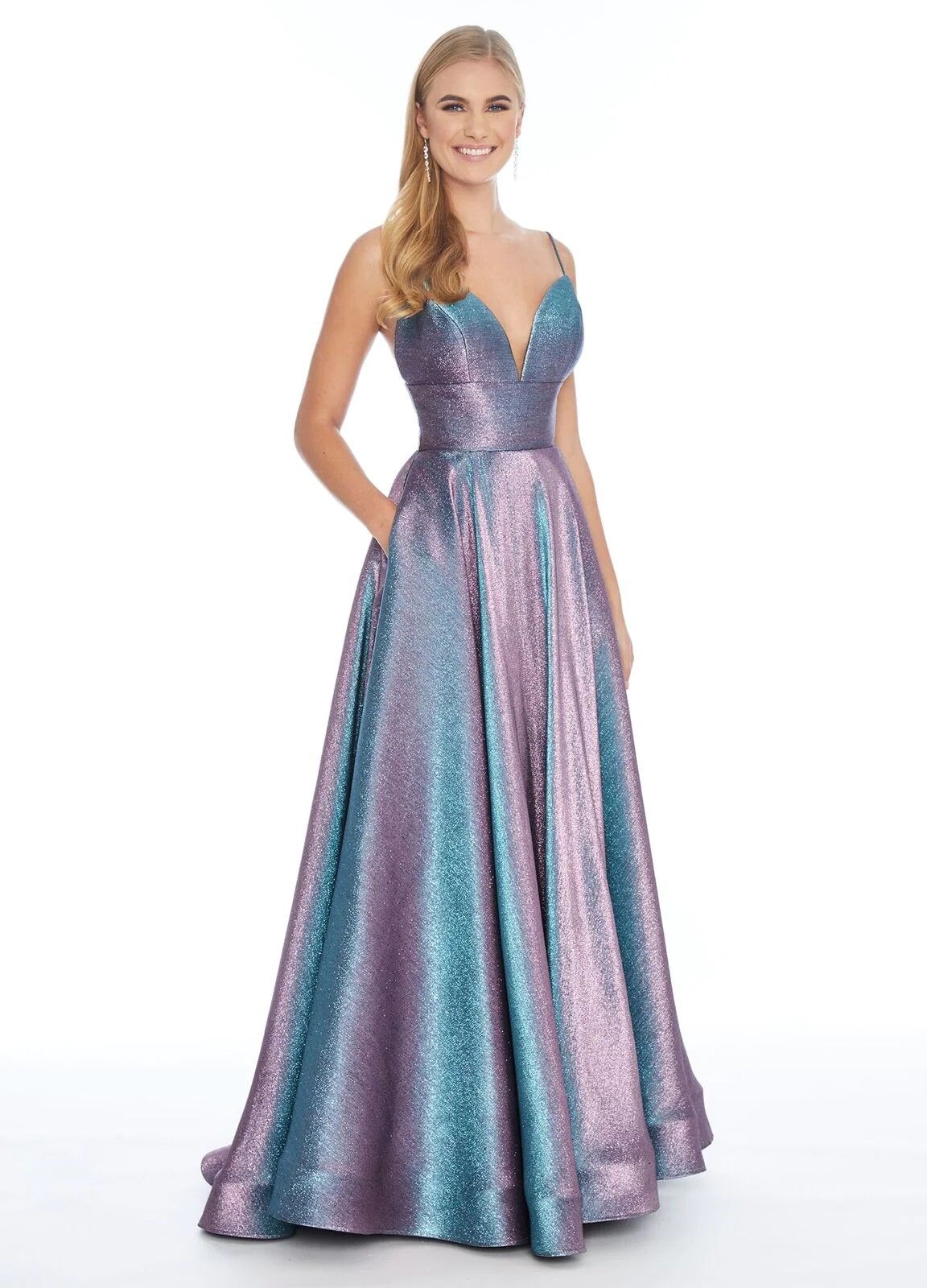 Style 1513 Ashley Lauren Size 4 Prom Purple A-line Dress on Queenly