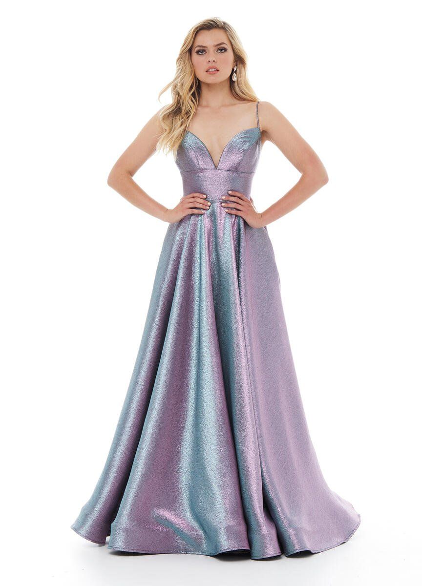 Style 1513 Ashley Lauren Size 10 Prom Purple A-line Dress on Queenly