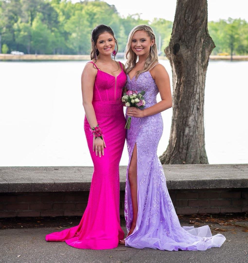 Sherri Hill Size 2 Prom Plunge Purple Mermaid Dress on Queenly