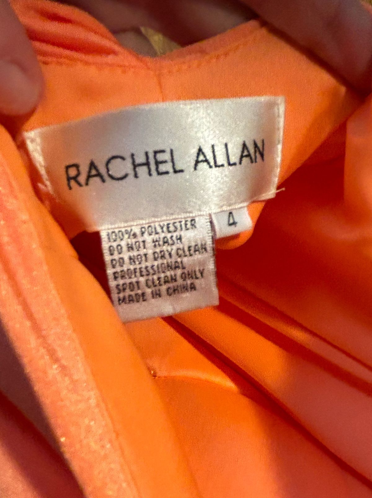 Rachel Allan Size 4 Prom One Shoulder Orange Mermaid Dress on Queenly