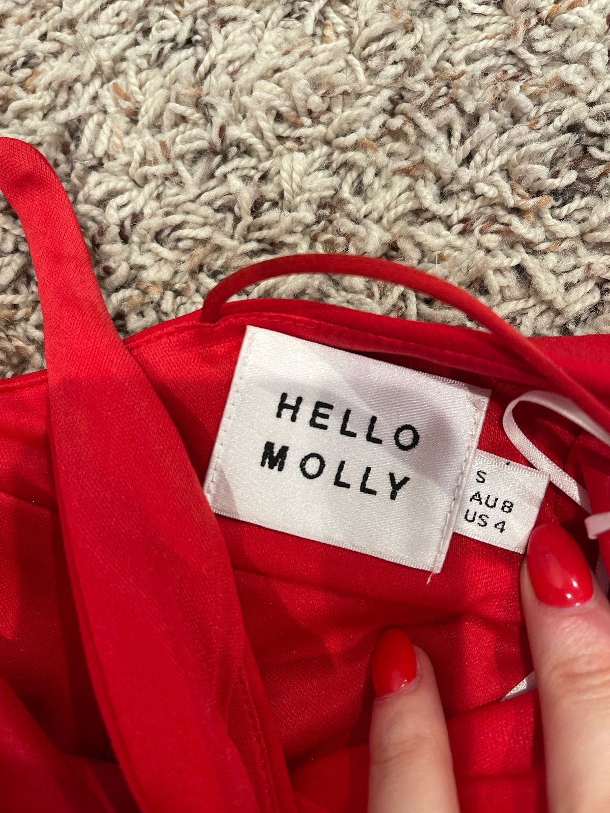 Hello molly Size S Nightclub One Shoulder Red Cocktail Dress on Queenly