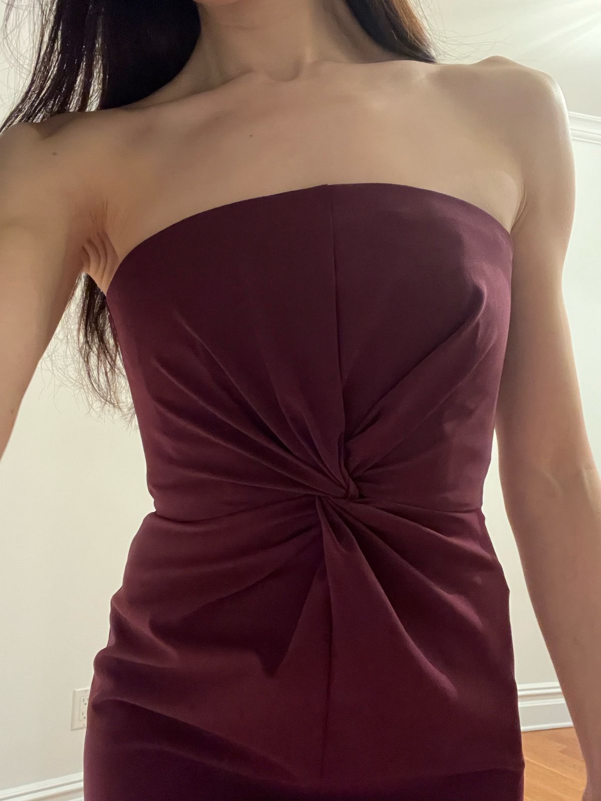 Style ZD19143626Z Cinq à Sept Size 0 Prom Strapless Purple Cocktail Dress on Queenly