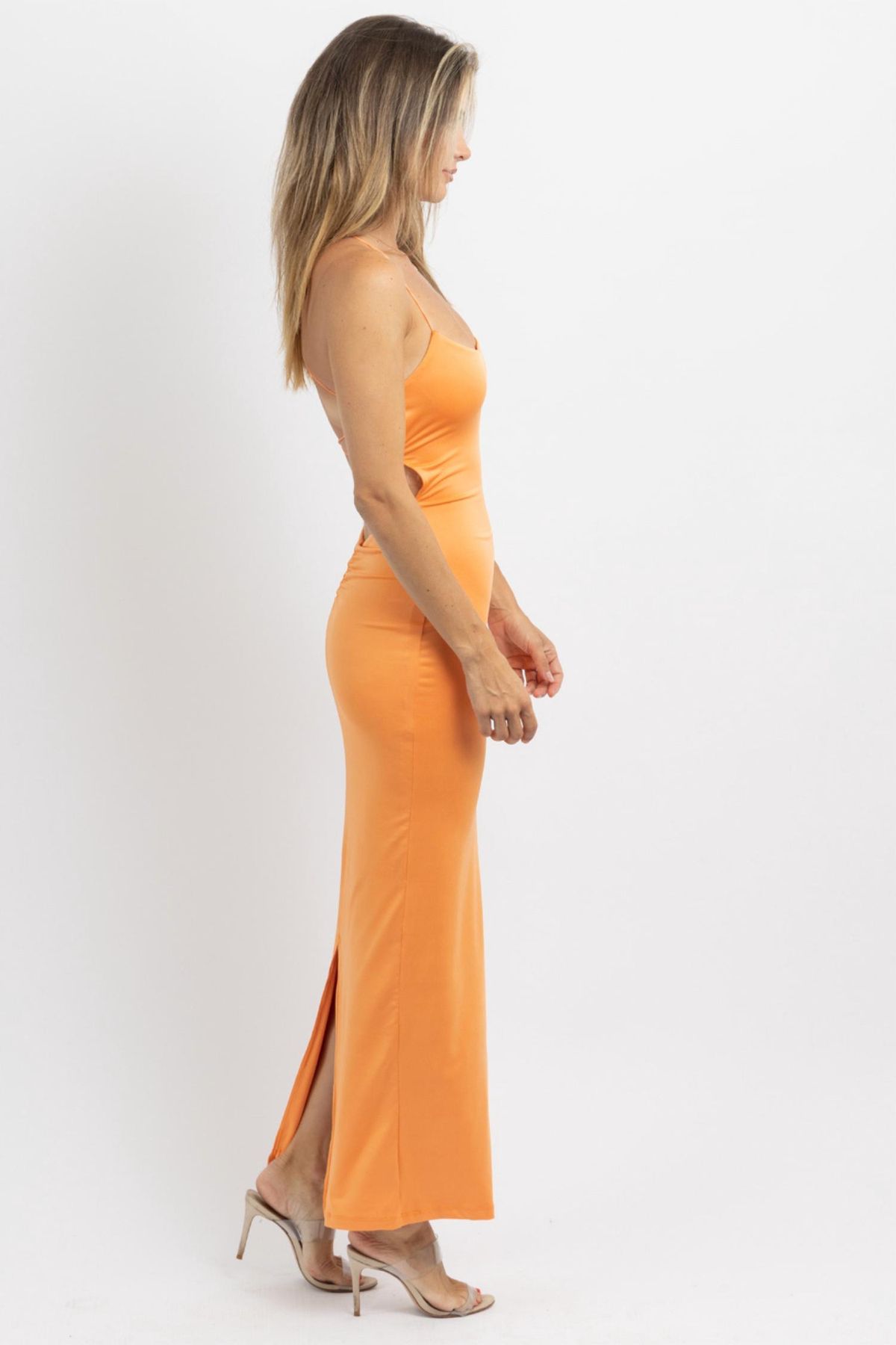 Style 1-1030838336-2696 Fore Size L Blazer Orange Floor Length Maxi on Queenly