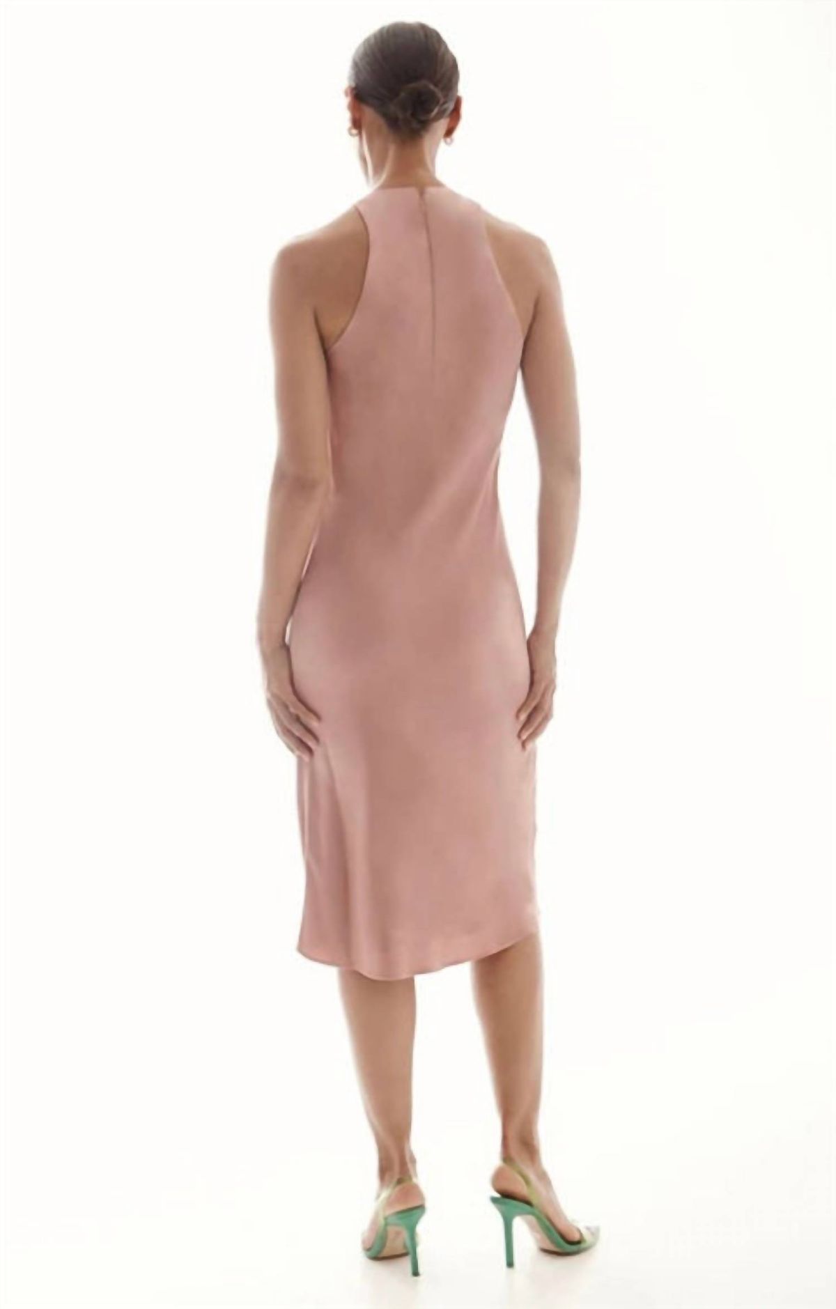 Style 1-1744058724-3236 Lanston Size S Halter Satin Pink Cocktail Dress on Queenly