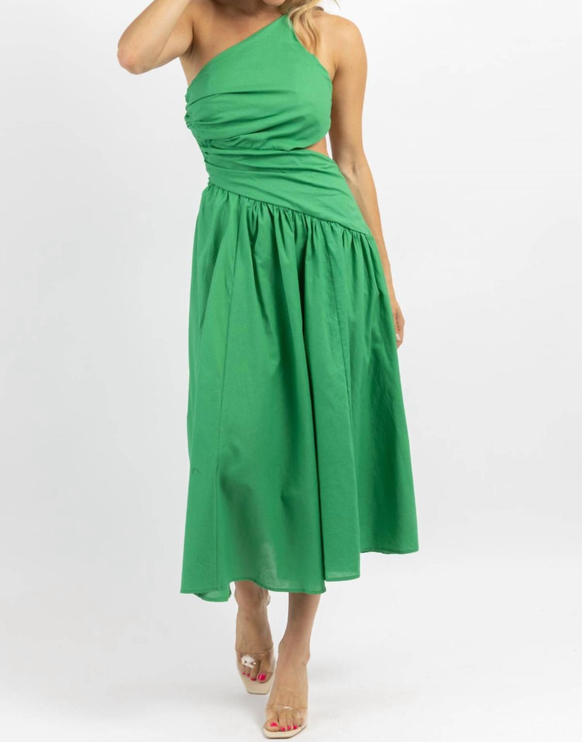 Style 1-1818183356-2696 LUXXEL Size L Green Floor Length Maxi on Queenly