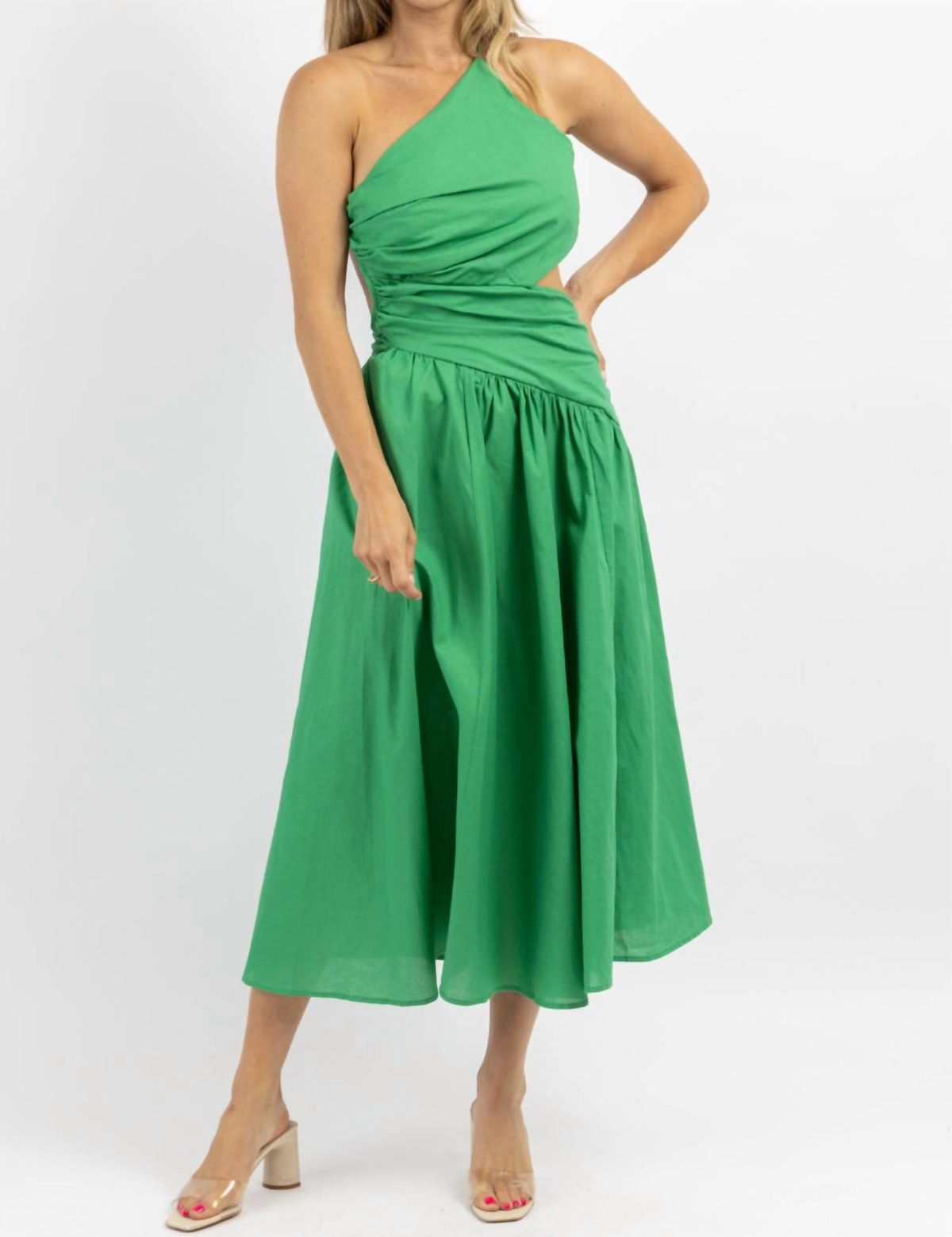 Style 1-1818183356-2696 LUXXEL Size L Green Floor Length Maxi on Queenly