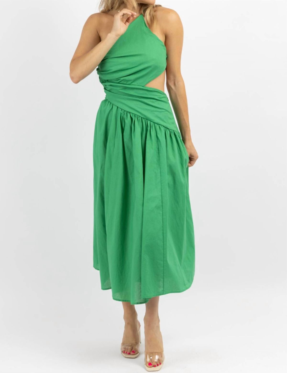 Style 1-1818183356-2696 LUXXEL Size L Green Floor Length Maxi on Queenly