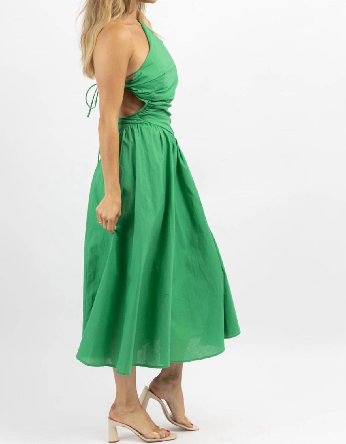 Style 1-1818183356-2696 LUXXEL Size L Green Floor Length Maxi on Queenly