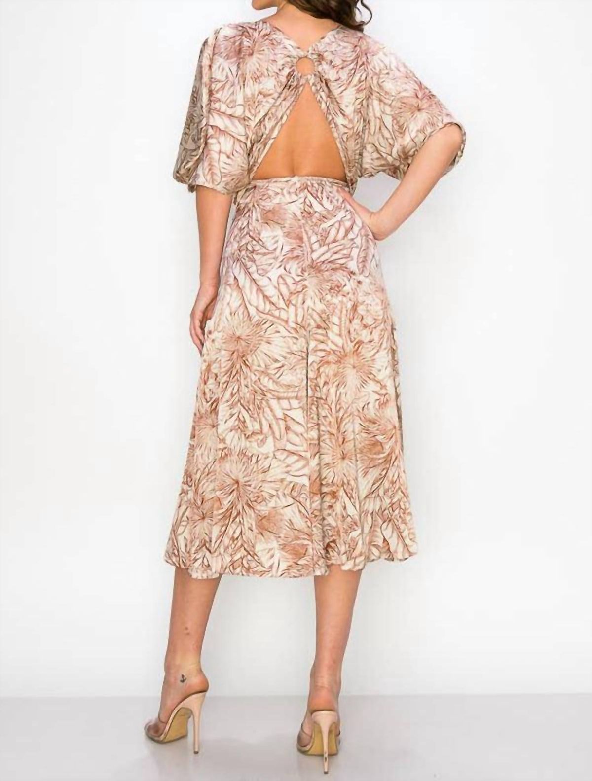 Style 1-1888131063-3471 RIVIR Size S Brown Cocktail Dress on Queenly
