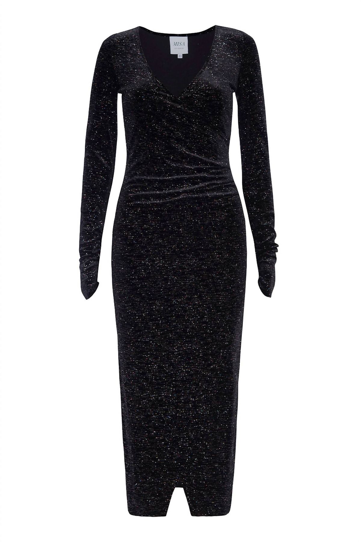 Style 1-2160100476-3236 Misa Los Angeles Size S Long Sleeve Black Cocktail Dress on Queenly