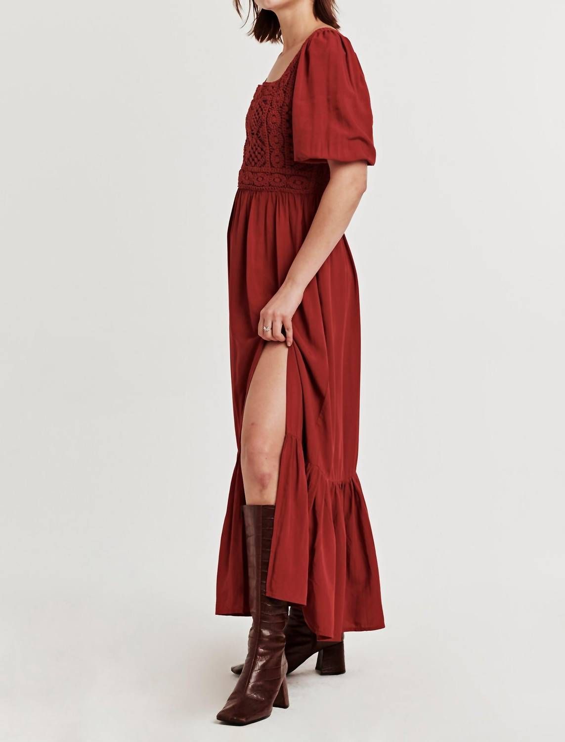 Style 1-226829223-3236 DEAR JOHN DENIM Size S Red Floor Length Maxi on Queenly