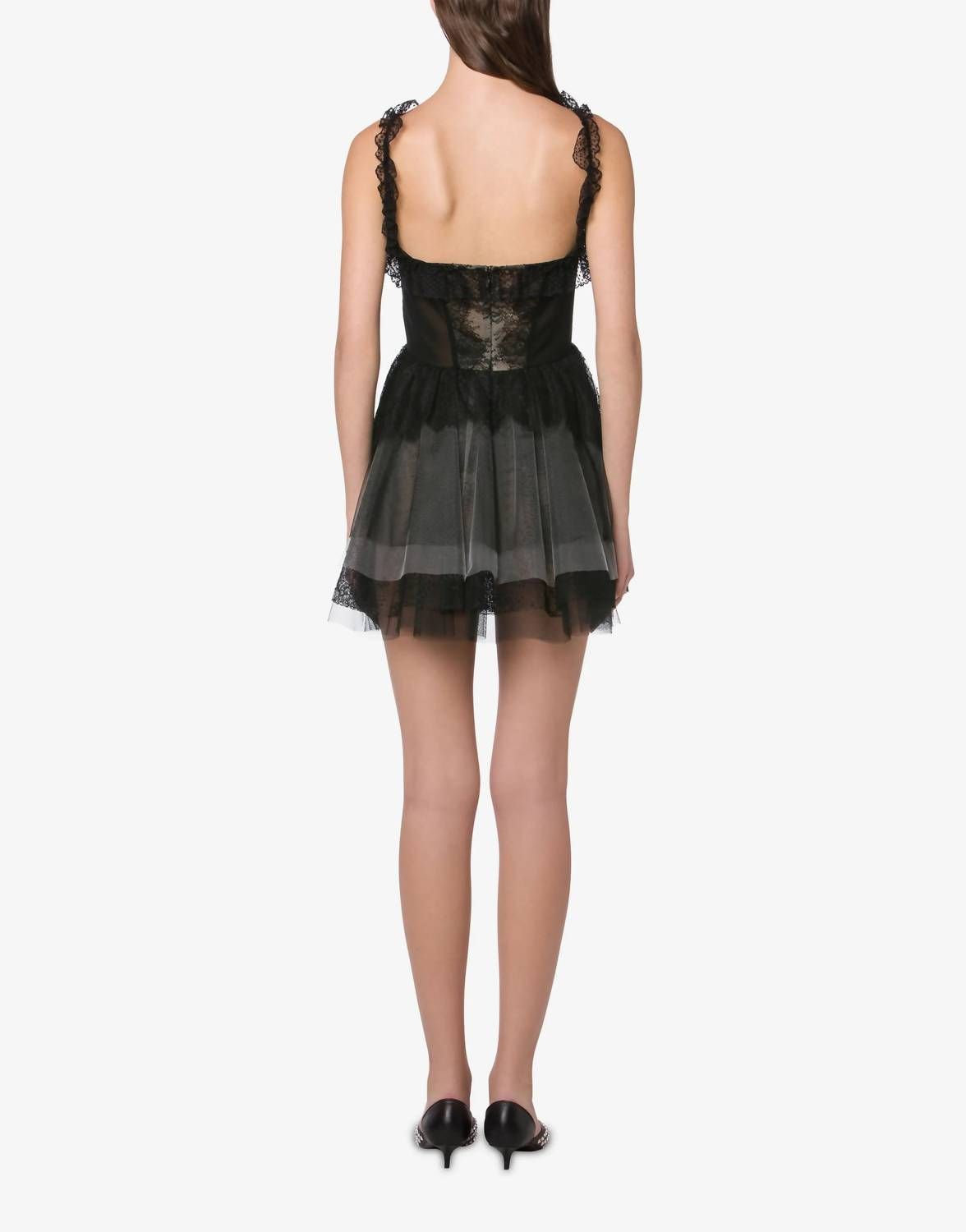 Style 1-2713249262-1231 Philosophy di Lorenzo Serafini Plus Size 36 Lace Black Cocktail Dress on Queenly