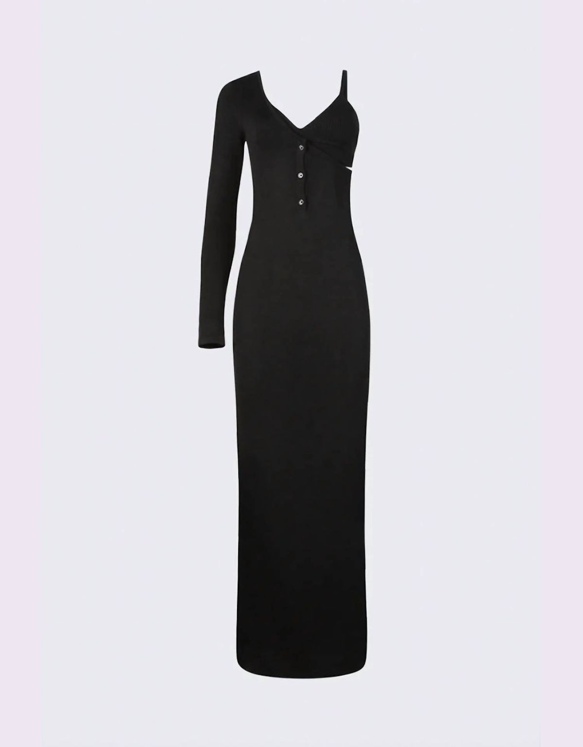 Style 1-2769793174-3236 RtA Size S Satin Black Floor Length Maxi on Queenly