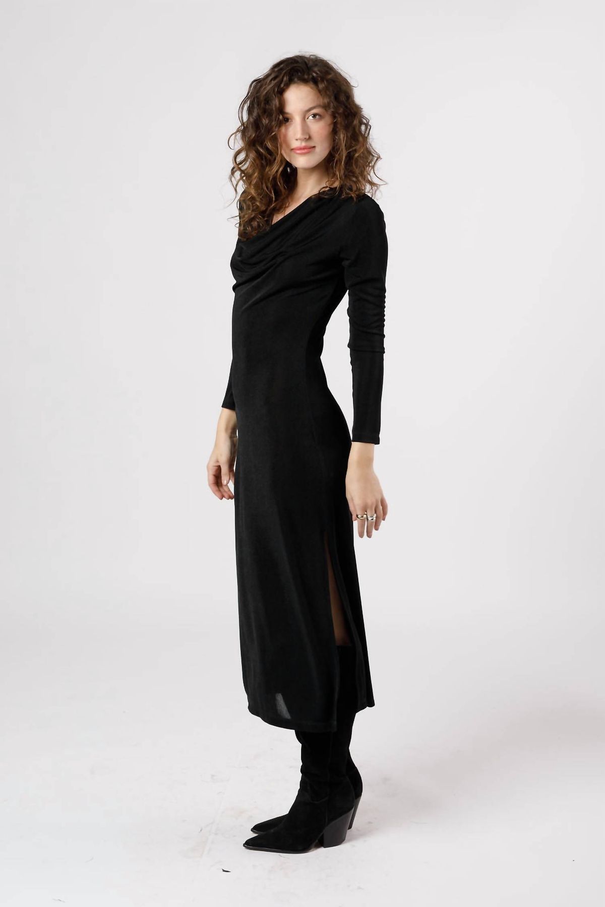 Style 1-3204098570-2901 band of the free Size M Long Sleeve Black Cocktail Dress on Queenly