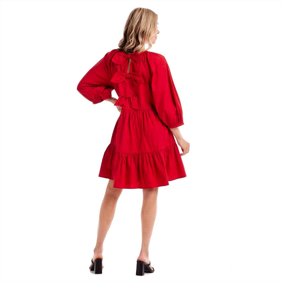 Style 1-3998325292-2901 mudpie Size M Red Cocktail Dress on Queenly