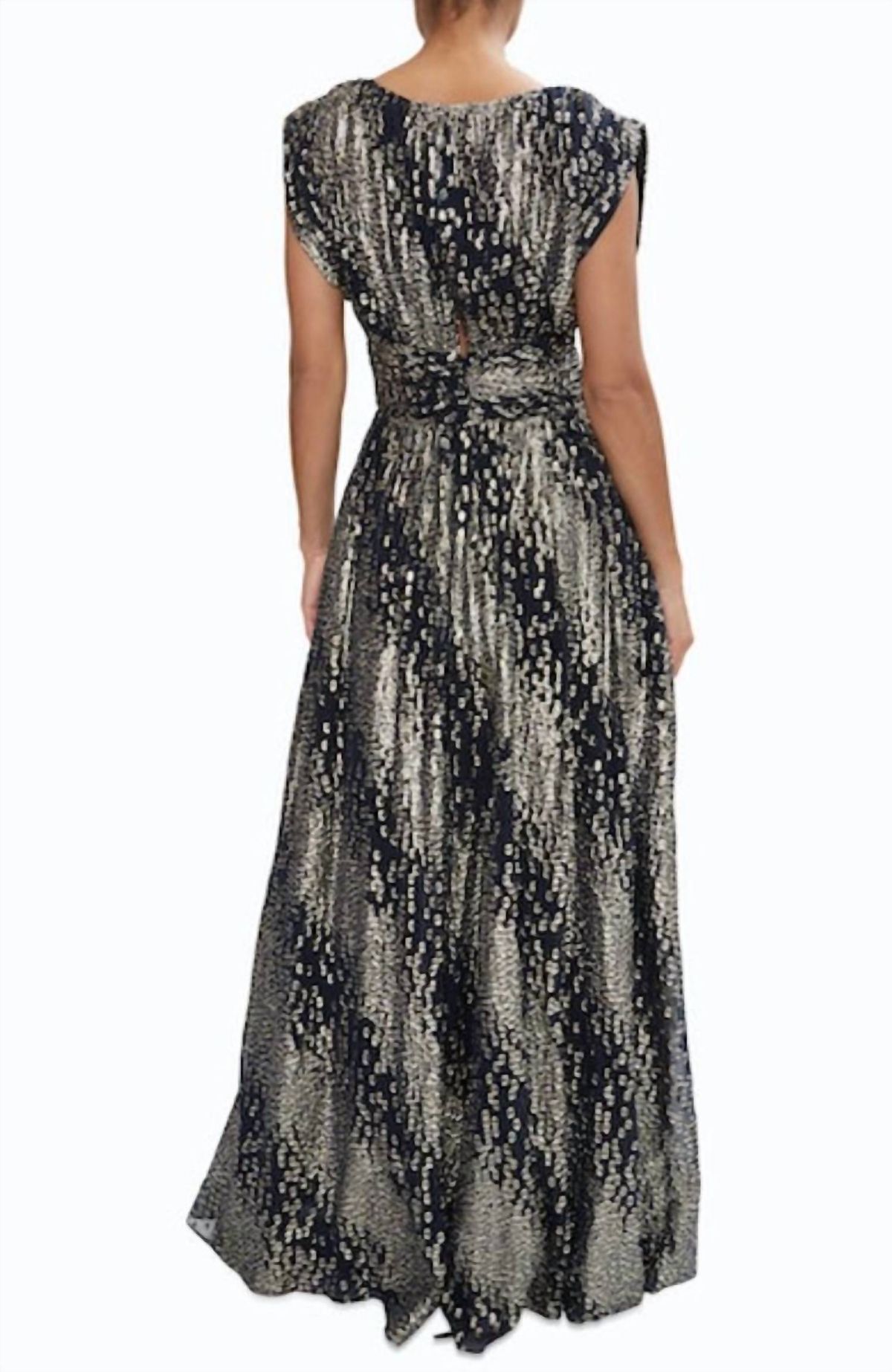 Style 1-4034902844-1498 Ramy Brook Size 4 Plunge Satin Black Side Slit Dress on Queenly