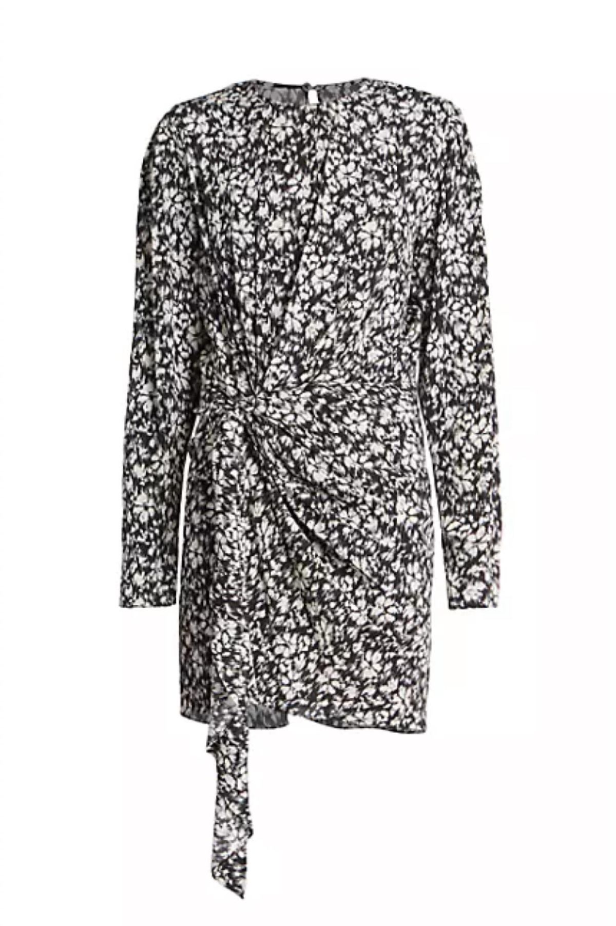 Style 1-4172013917-1231 ISABEL MARANT Plus Size 36 Long Sleeve Sequined Black Cocktail Dress on Queenly