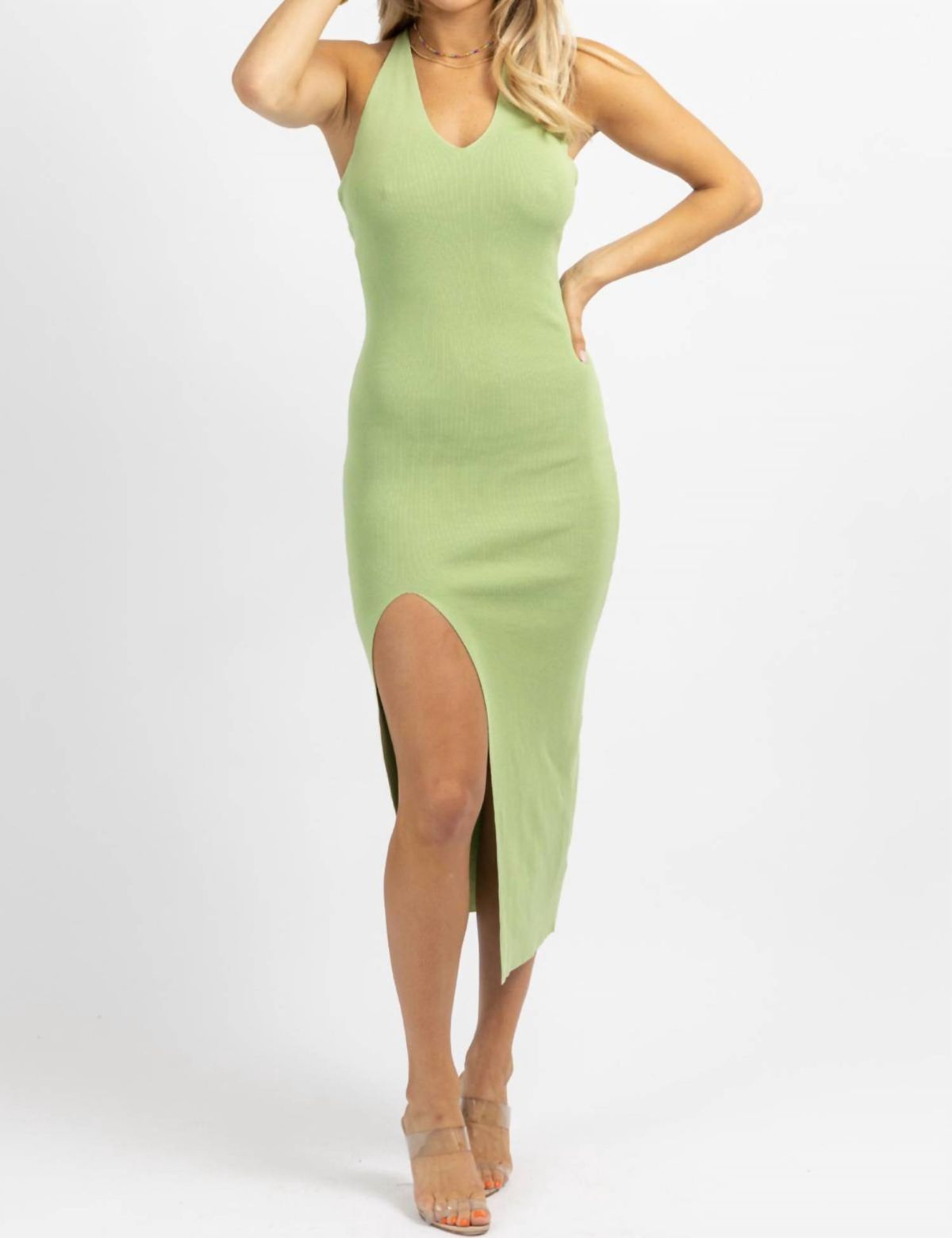 Style 1-485553115-2696 LULUNICO Size L Green Cocktail Dress on Queenly