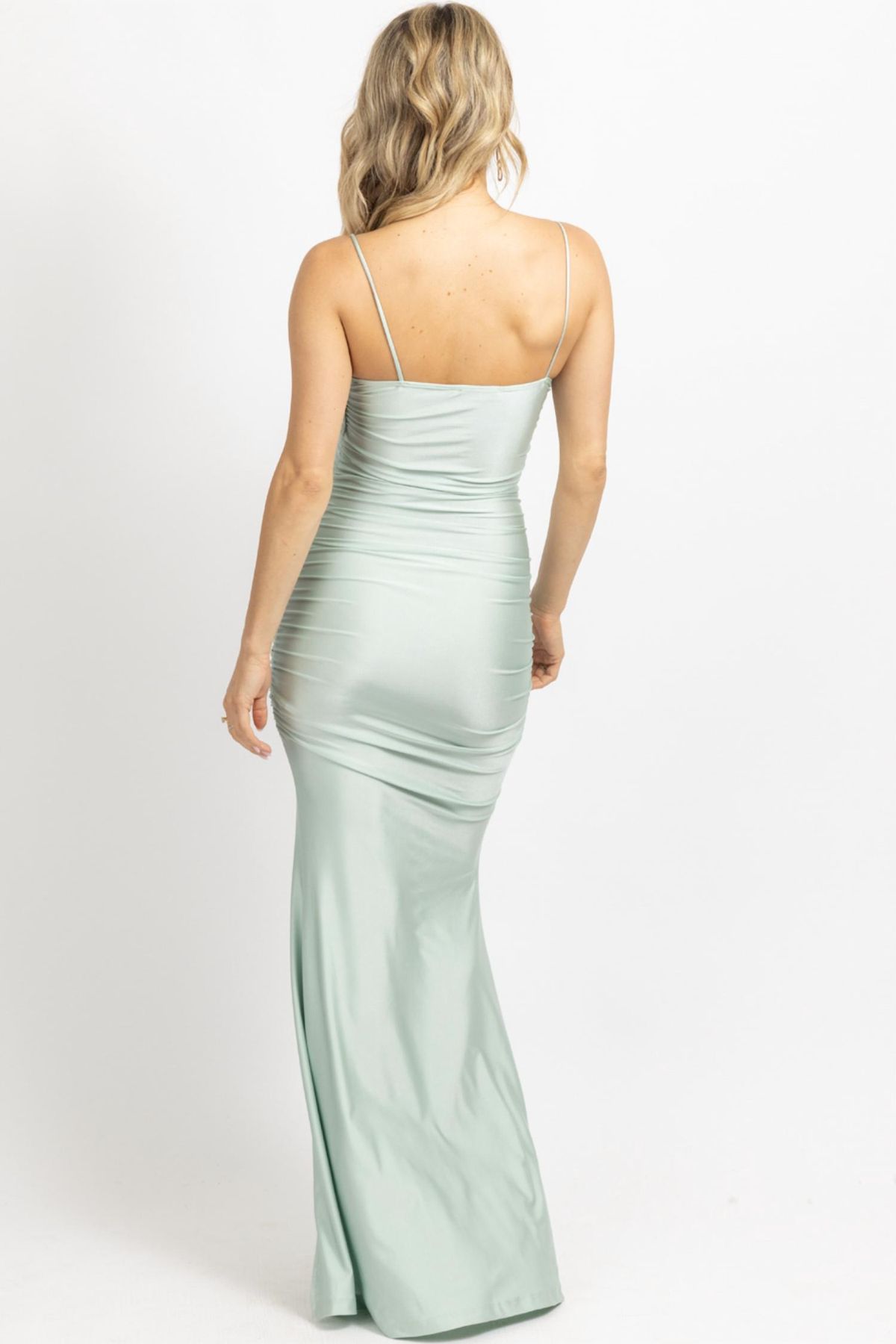 Style 1-846916756-2901 Lovely Day Size M Green Side Slit Dress on Queenly