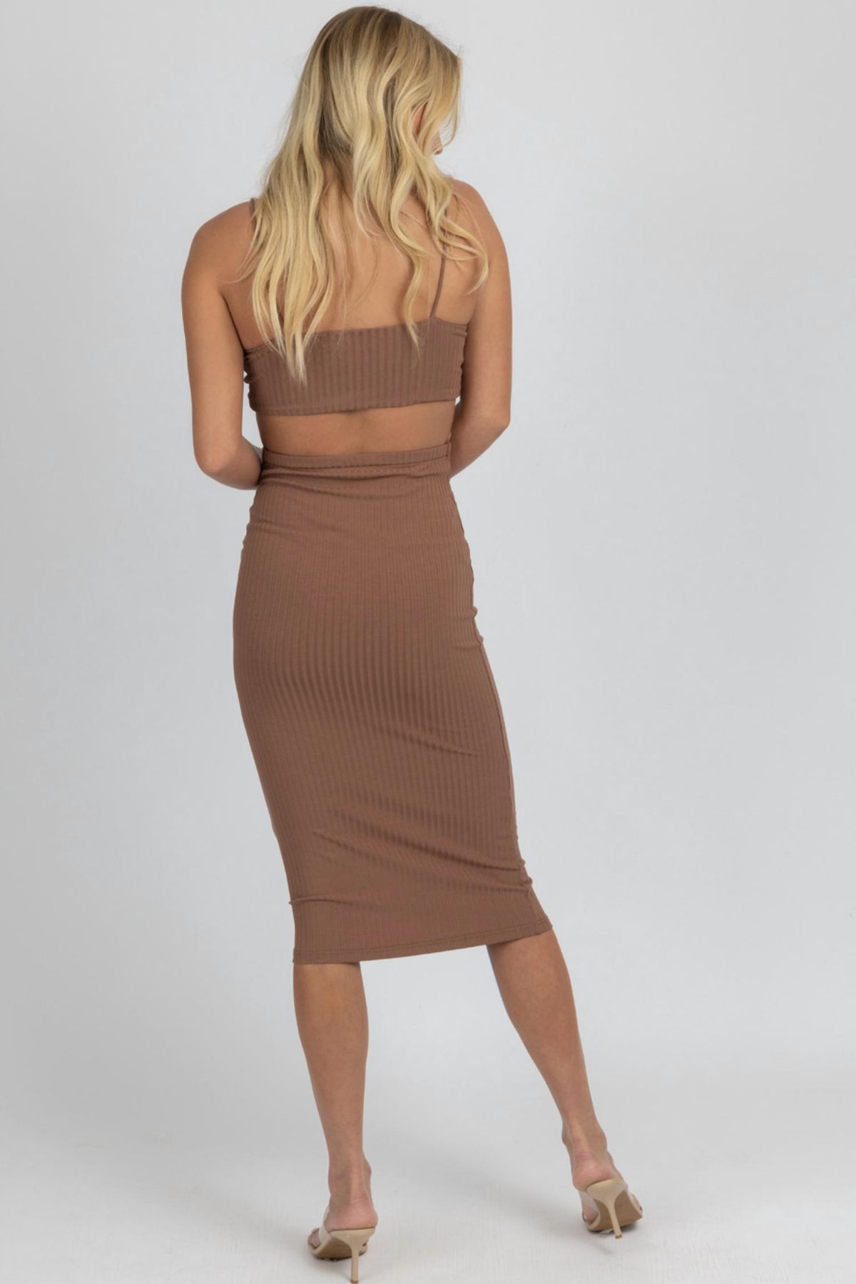 Style 1-907600723-2696 ENDLESS BLU. Size L Brown Cocktail Dress on Queenly