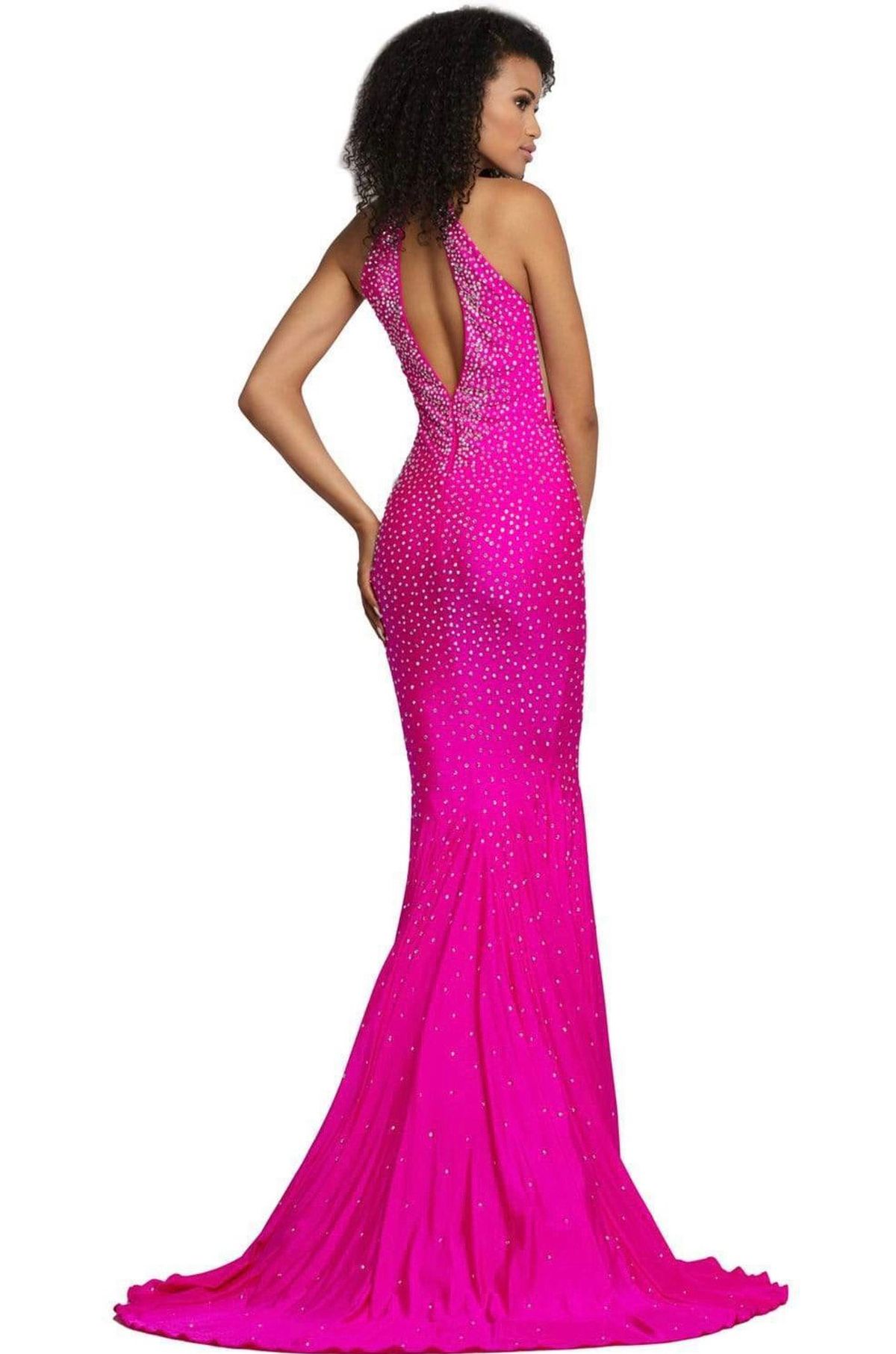 Johnathan Kayne Size 00 Halter Pink Mermaid Dress on Queenly