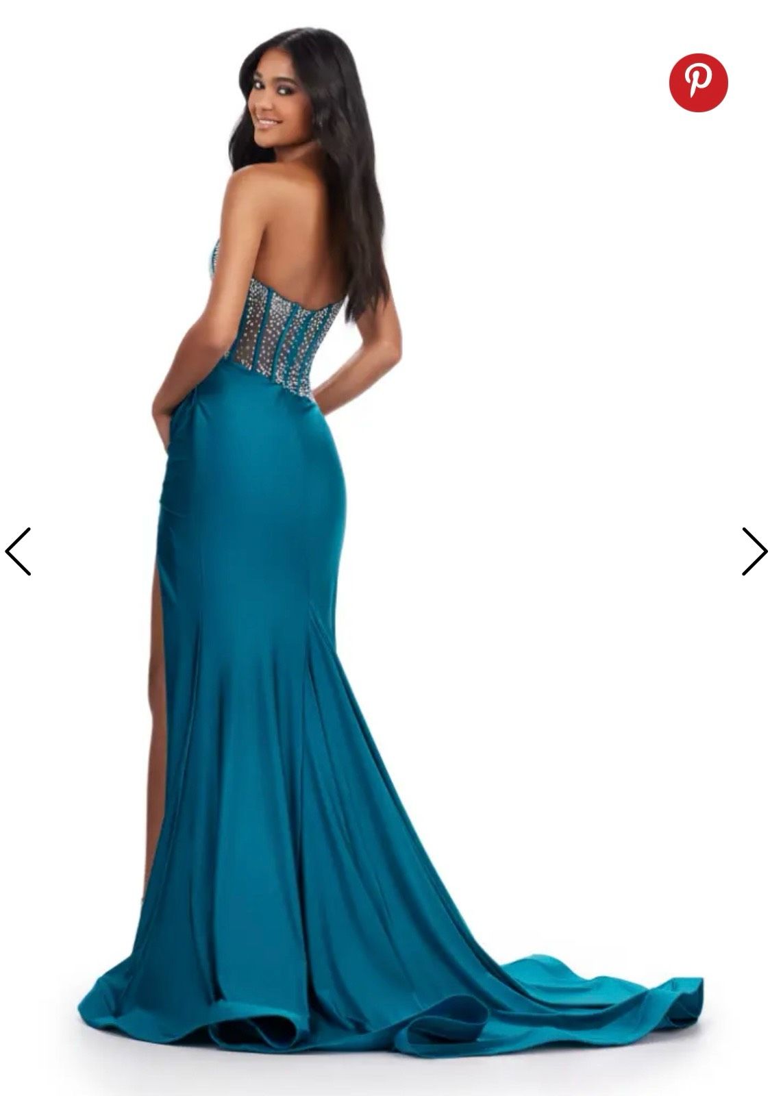 Style 11617 Ashley Lauren Size 10 Prom One Shoulder Sequined Royal Blue Side Slit Dress on Queenly