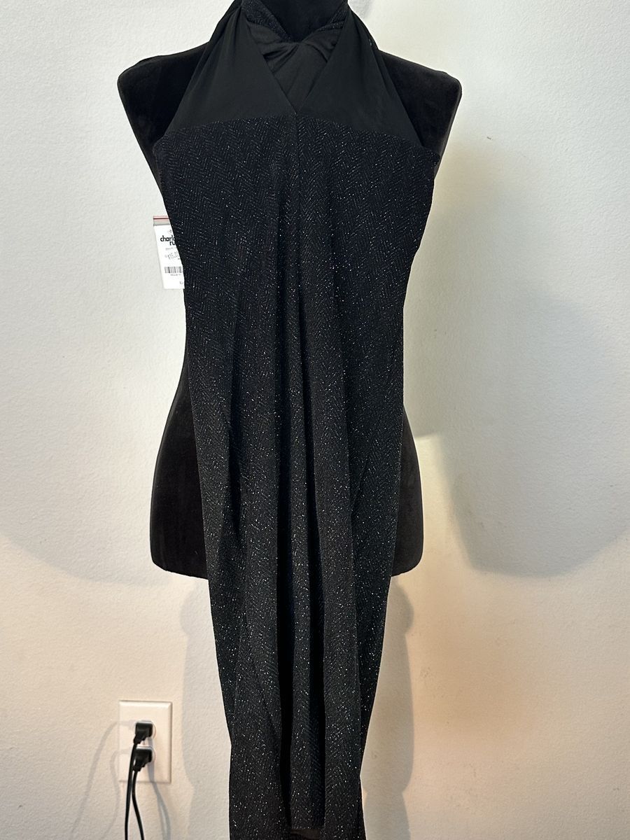Size XS Homecoming Halter Black Cocktail Dress on Queenly