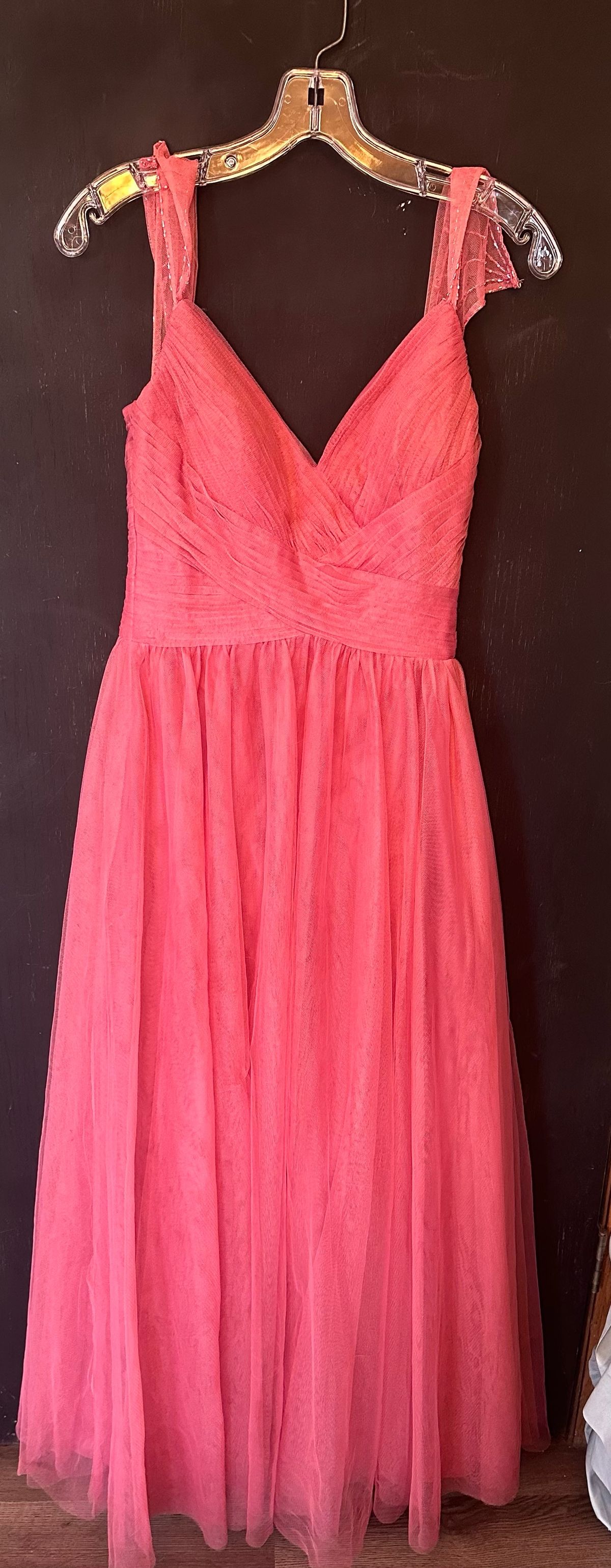 Belsolie Size 2 Prom Plunge Pink Ball Gown on Queenly