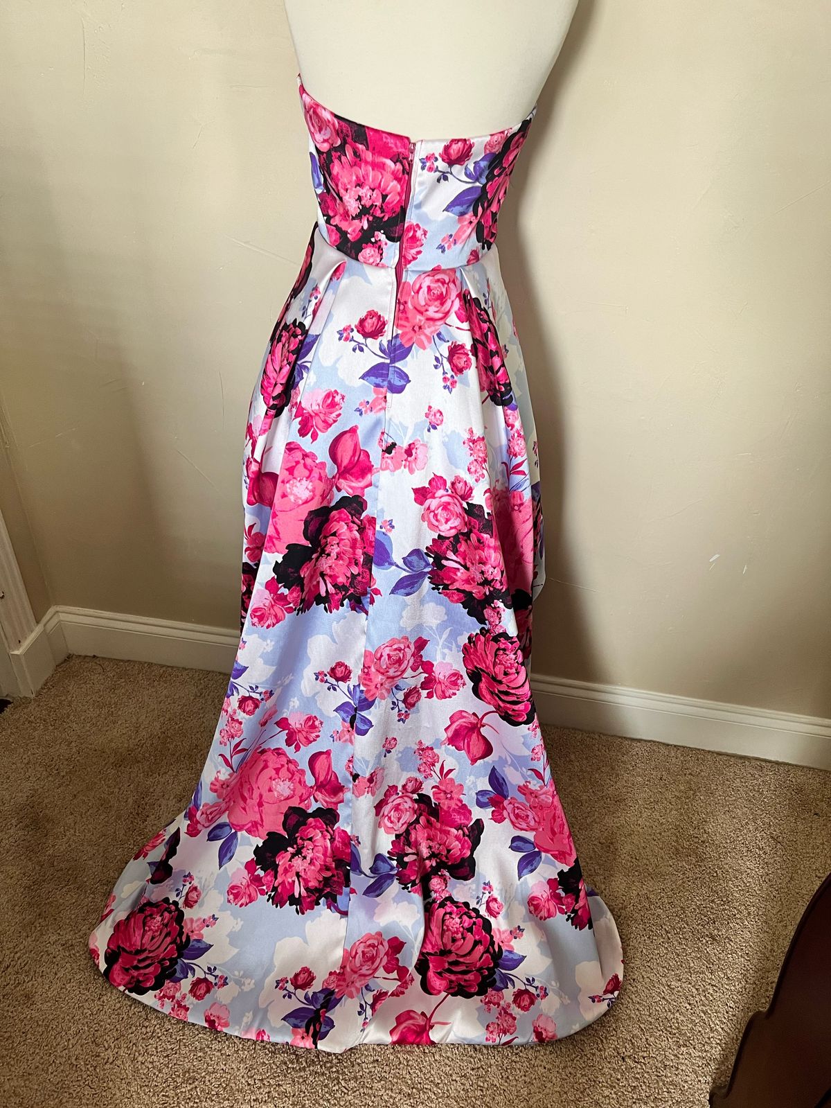 B. Darlin Size M Prom Strapless Floral Multicolor Cocktail Dress on Queenly