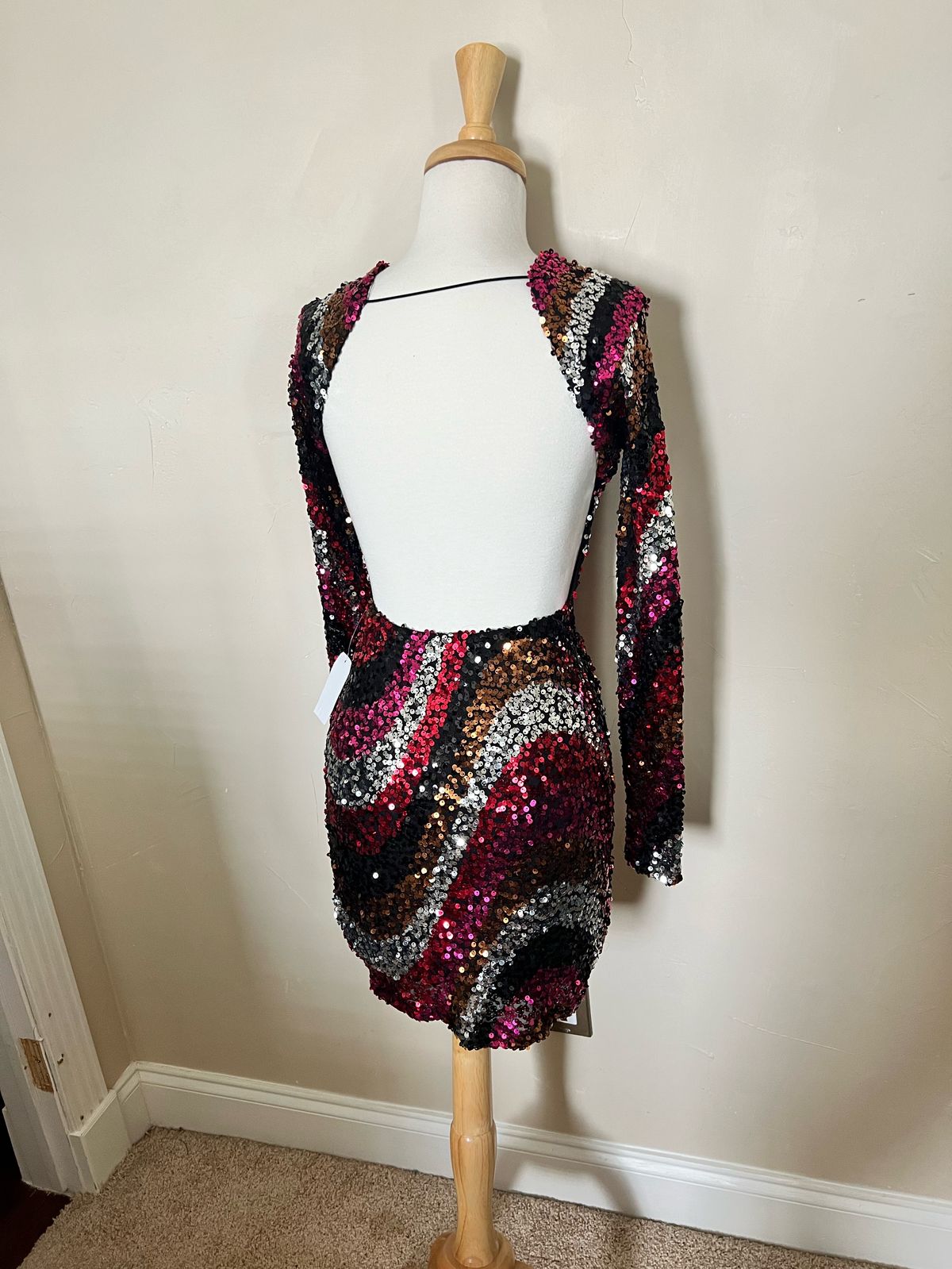 B. Darlin Size XS Homecoming Long Sleeve Multicolor Cocktail Dress on Queenly