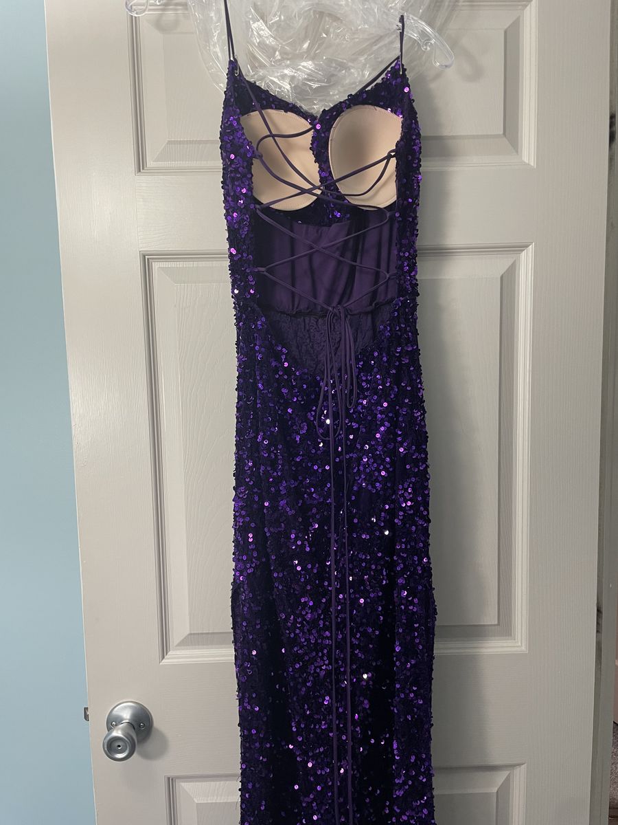 Size 6 Prom Purple Floor Length Maxi on Queenly