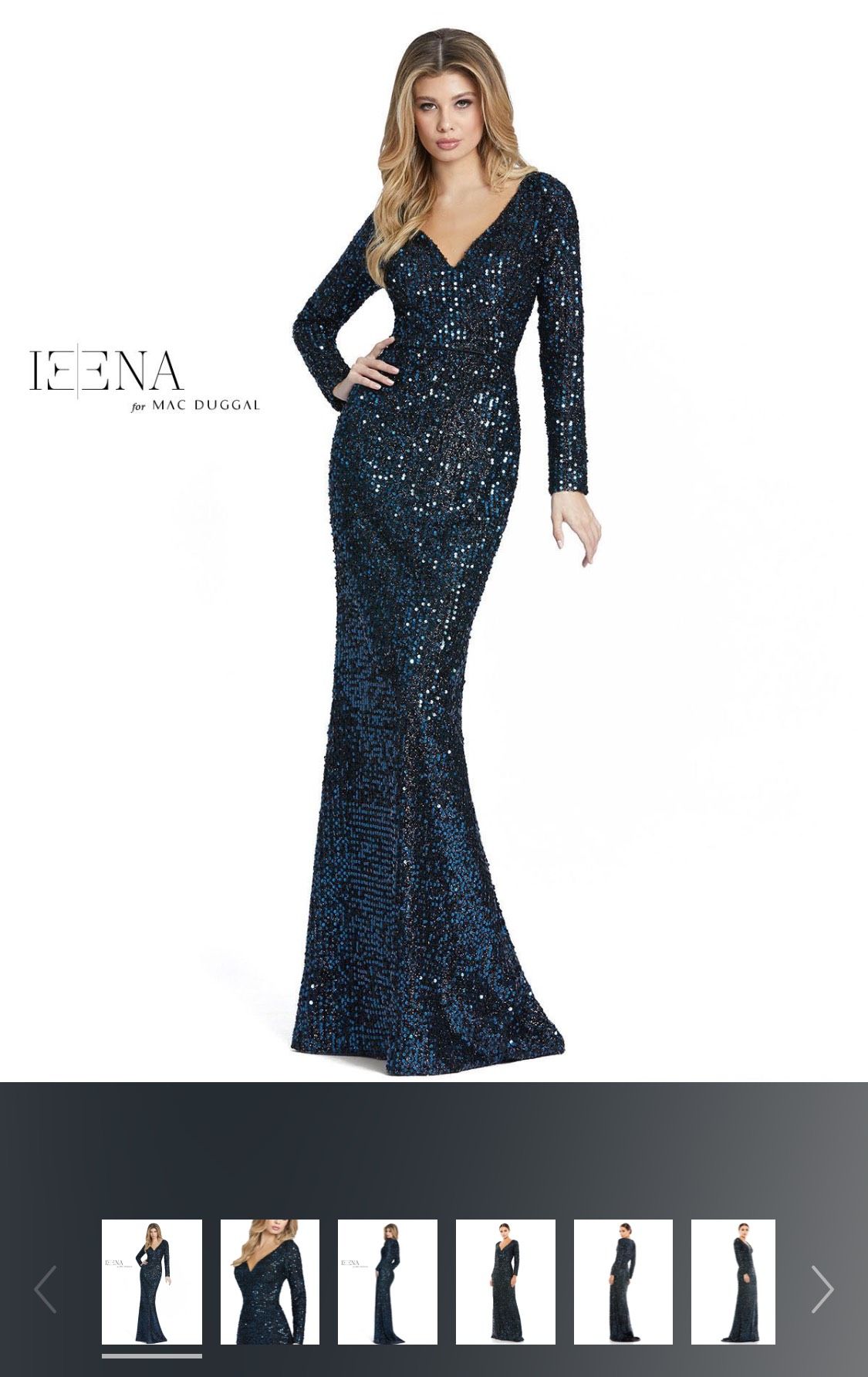 Style 26445 Mac Duggal Size 6 Prom Long Sleeve Multicolor Floor Length Maxi on Queenly
