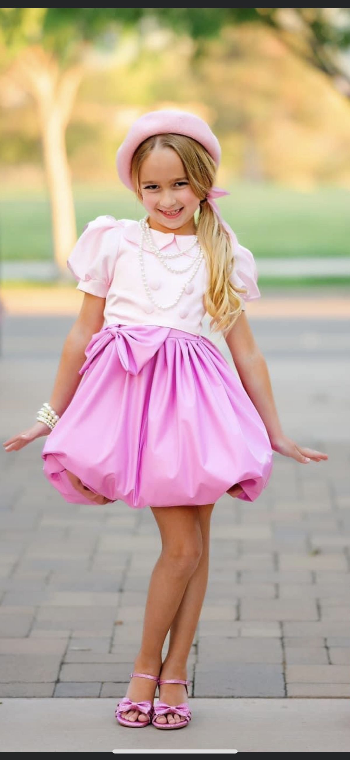 Girls Size 10 Pageant Pink Cocktail Dress on Queenly