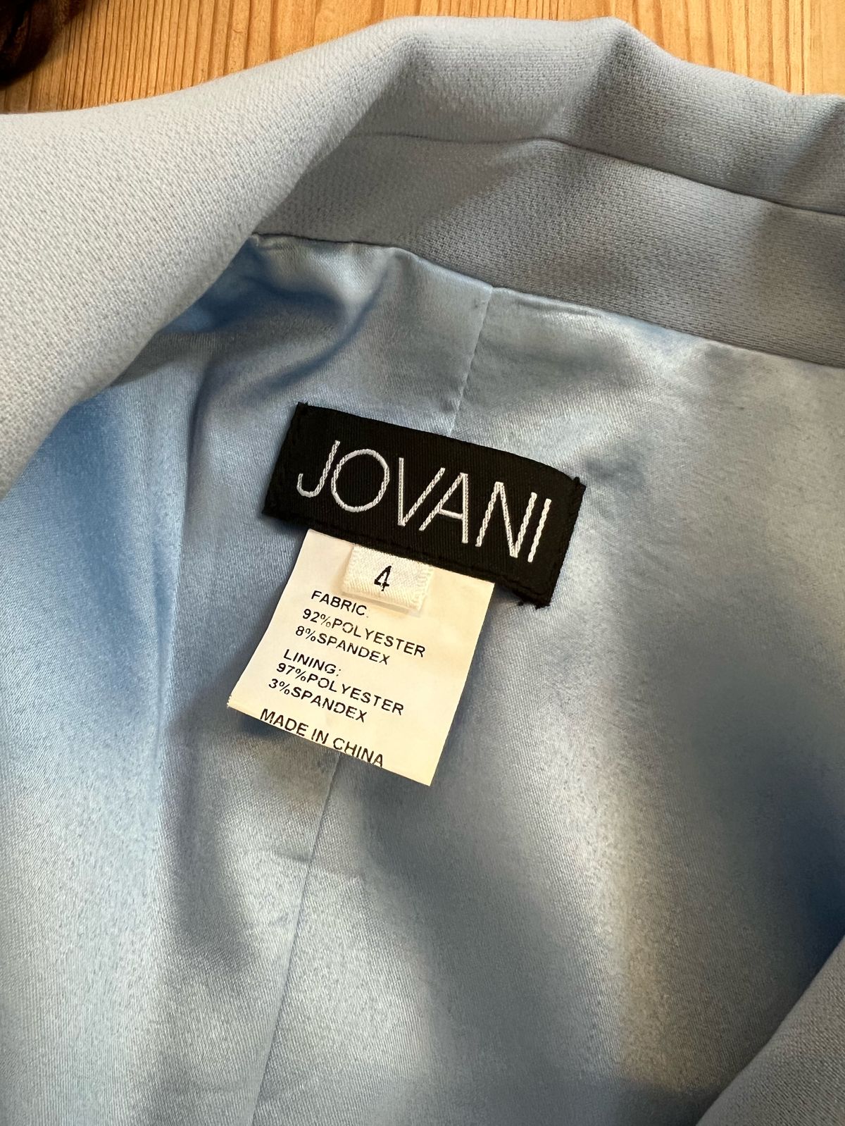 Style 07277A Jovani Size 4 Nightclub Blazer Blue Formal Jumpsuit on Queenly