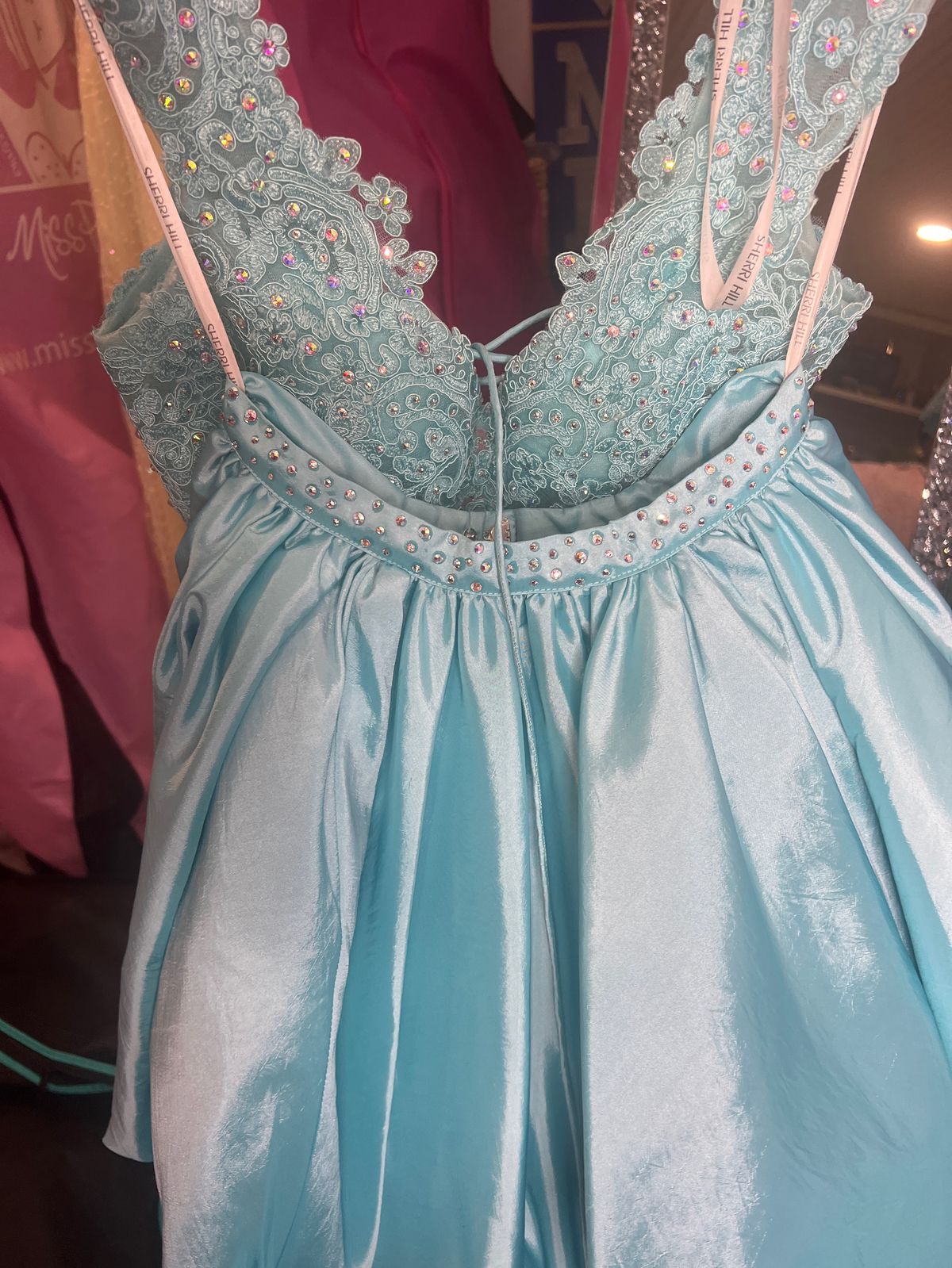 Sherri Hill Size 2 Pageant Blue Dress With Train on Queenly