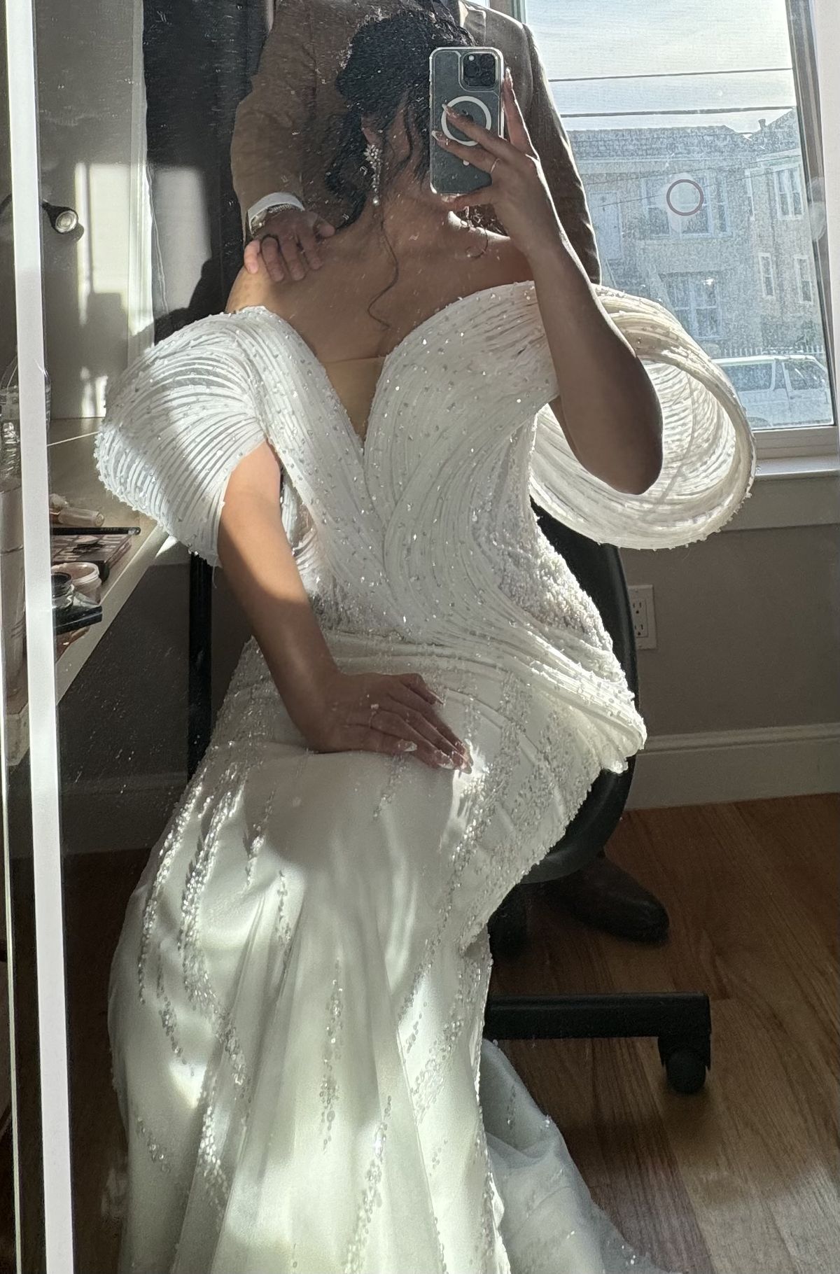 Custom design Size 8 White Mermaid Dress on Queenly